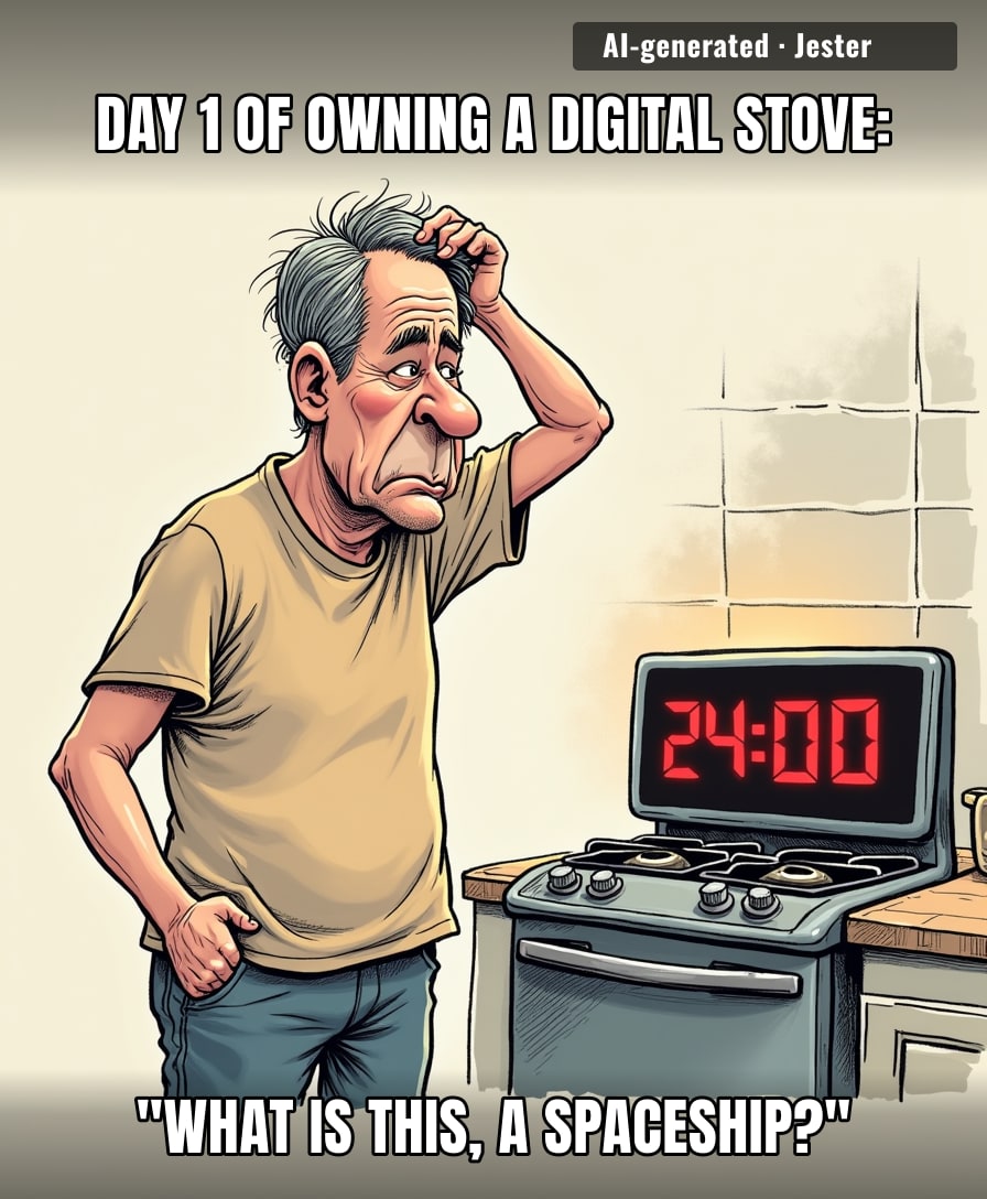 I set the clock on my stove once, and now I'm the proud owner of a very expensive 24:00.