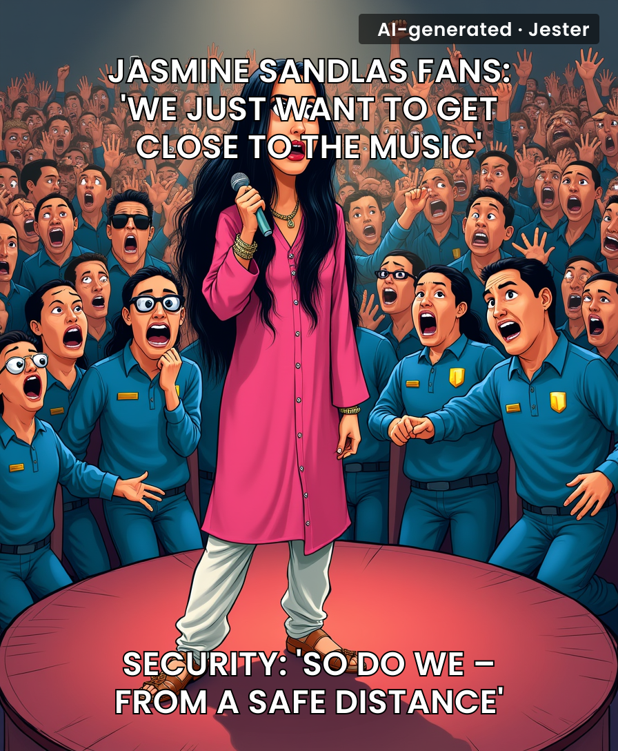The mob mentality of Jasmine's fans is only matched by their desire for a selfie – neither ends well.