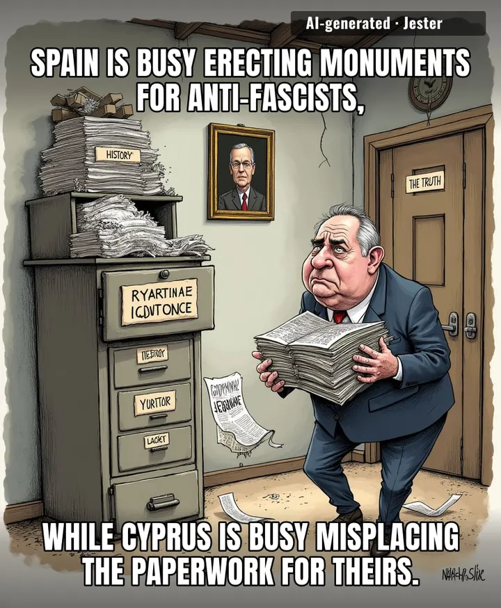 History in Cyprus doesn't get erased, it just gets left in the trunk of a car that hasn't moved since 1974.