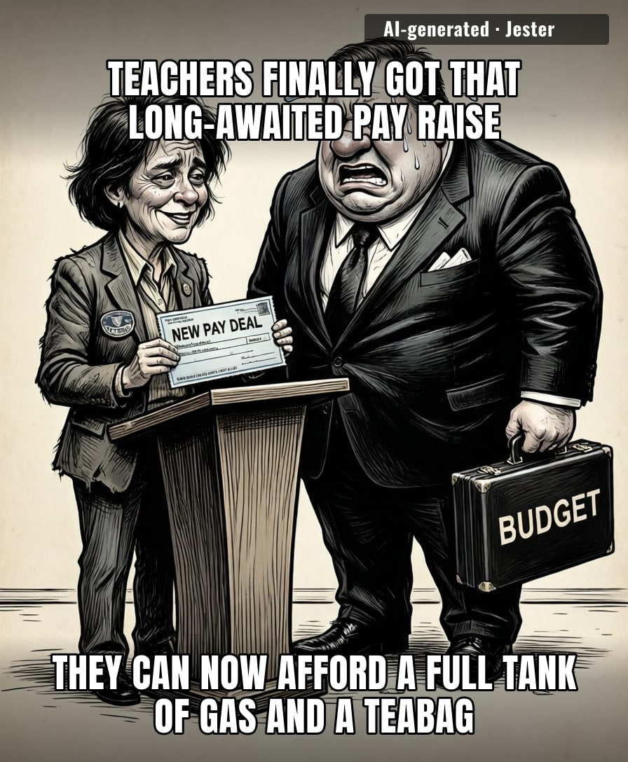The government really treated a living-wage negotiation like a high-stakes standoff between a SWAT team and a primary school librarian.