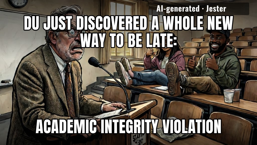 the syllabus said 2:00 PM, the jeitinho said 'well, it's a journey, not a deadline'