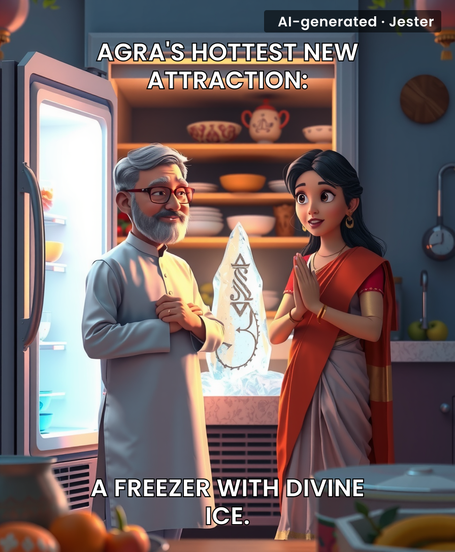When your fridge starts its own religion, you know it's time to defrost.