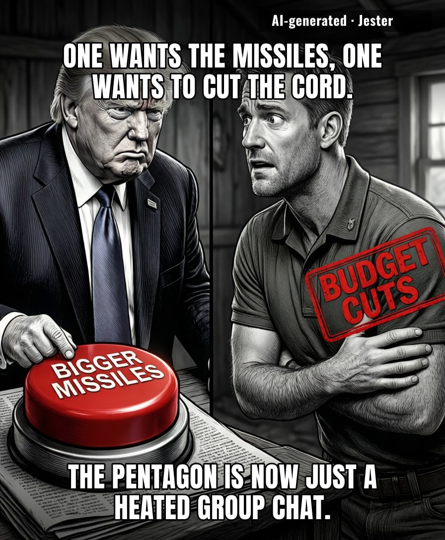 When the most powerful man in the world and his new defense hire start their first performance review at Camp David, you know the budget is about to be 'streamlined' into oblivion.