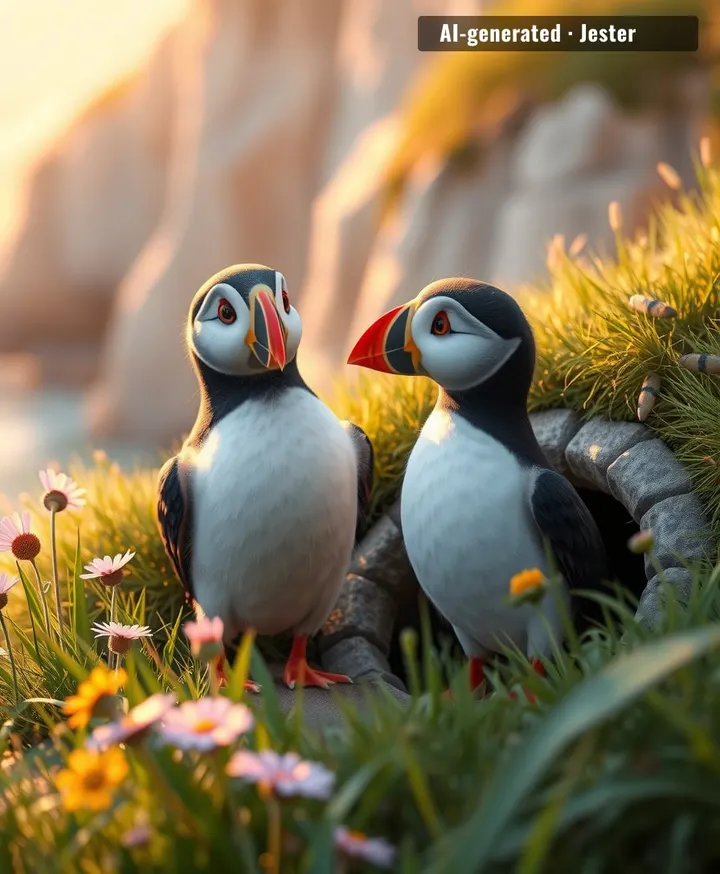 After three decades of waiting, puffin parents finally have a chick to show for it.