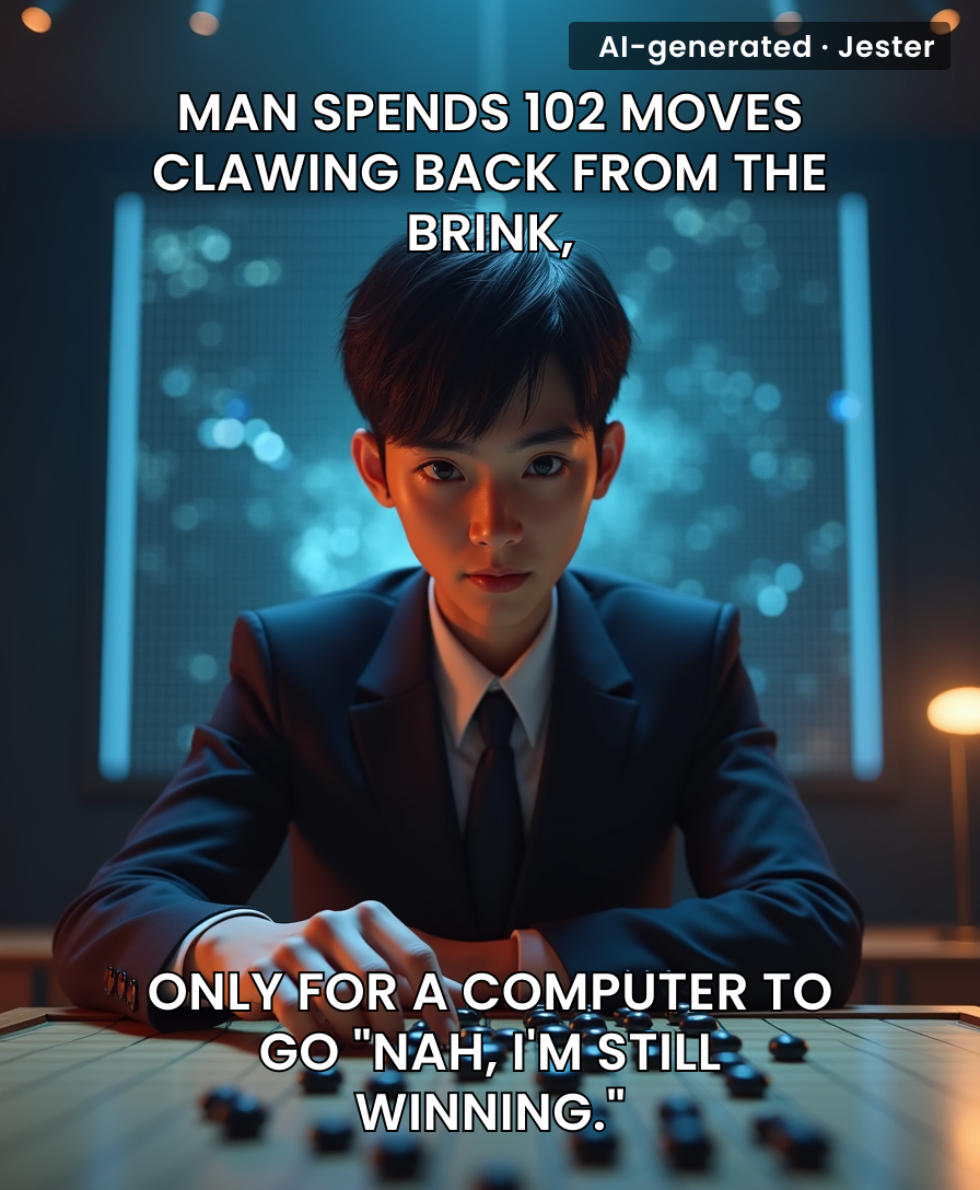 The only thing more impressive than outplaying an AI for 102 moves is still losing to it.