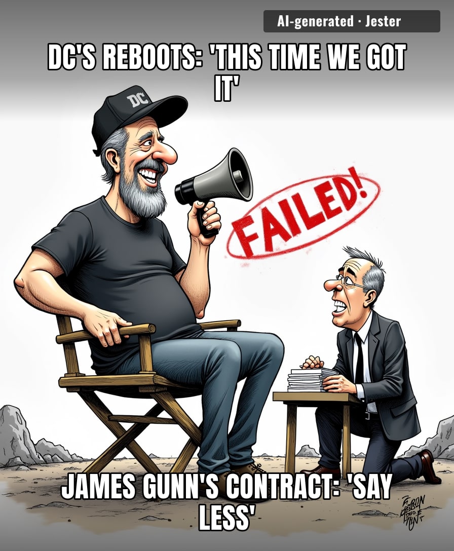 James Gunn's contract extension is the DCU equivalent of staying in a toxic relationship because the breakup paperwork is too long.