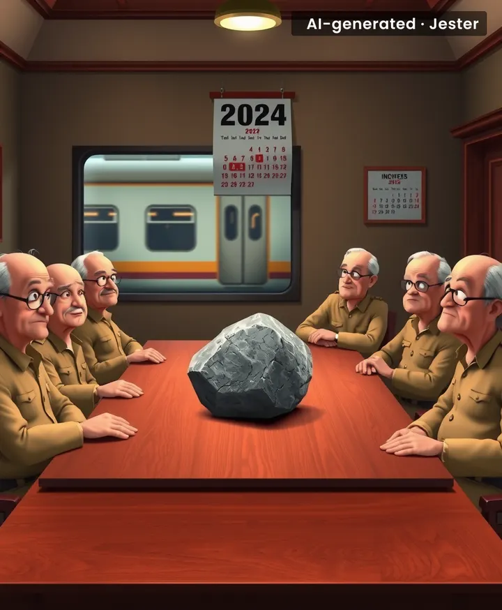 The stone reached its destination before the railways finished forming the committee.