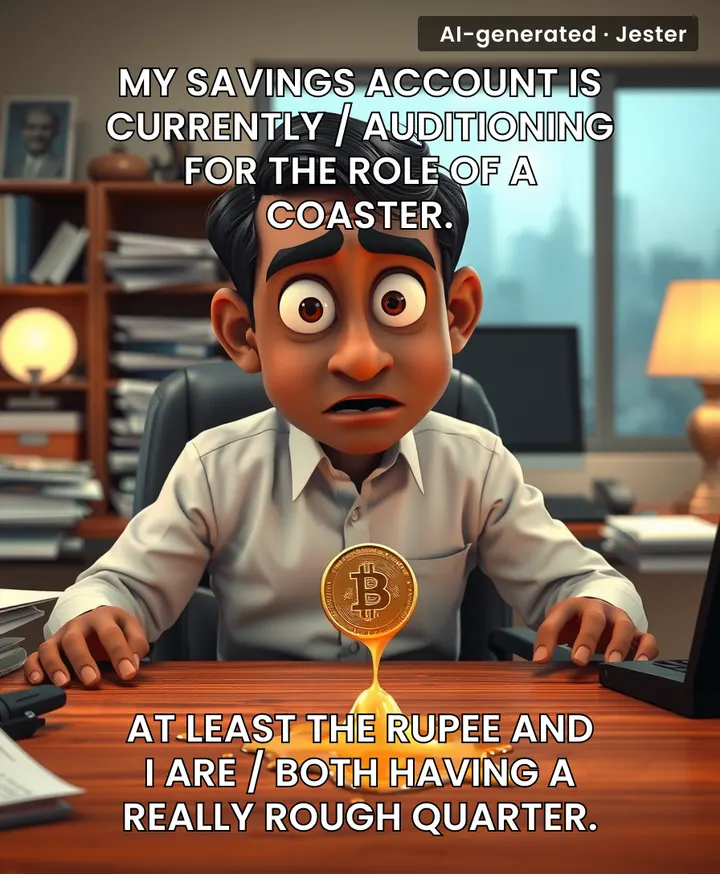 The Rupee's descent is now so predictable that banks should just stop giving us statements and start sending us 'thoughts and prayers' emojis.