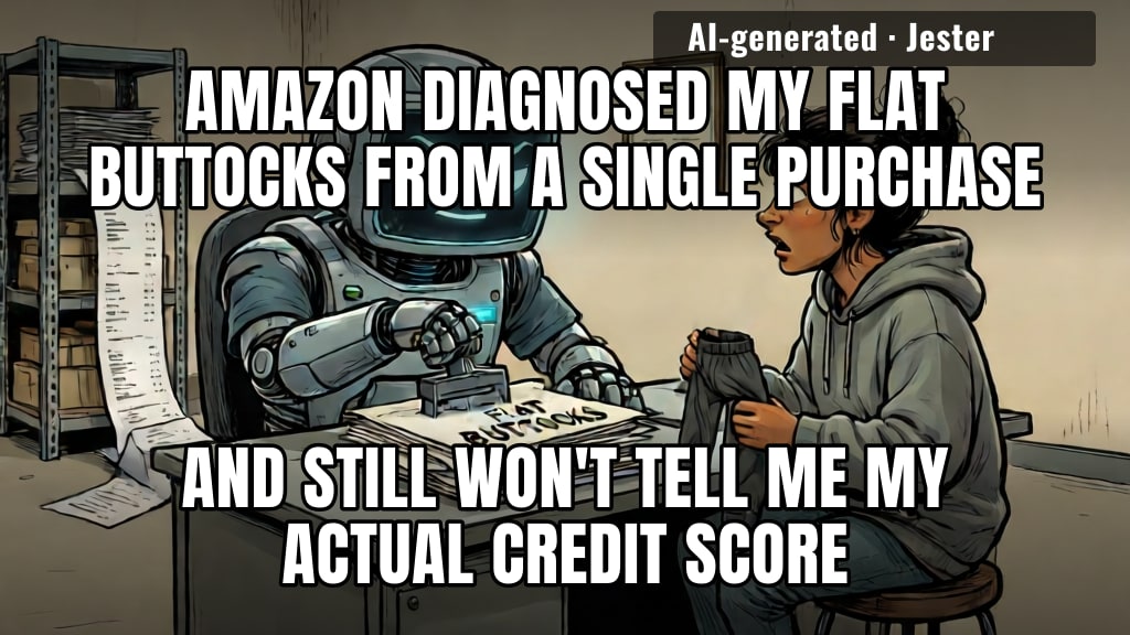 Amazon: we know your butt shape. Your bank: we cannot disclose that.