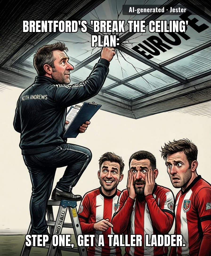 Brentford chasing Europe is like me chasing my lost youth — noble, but the mirror says otherwise.