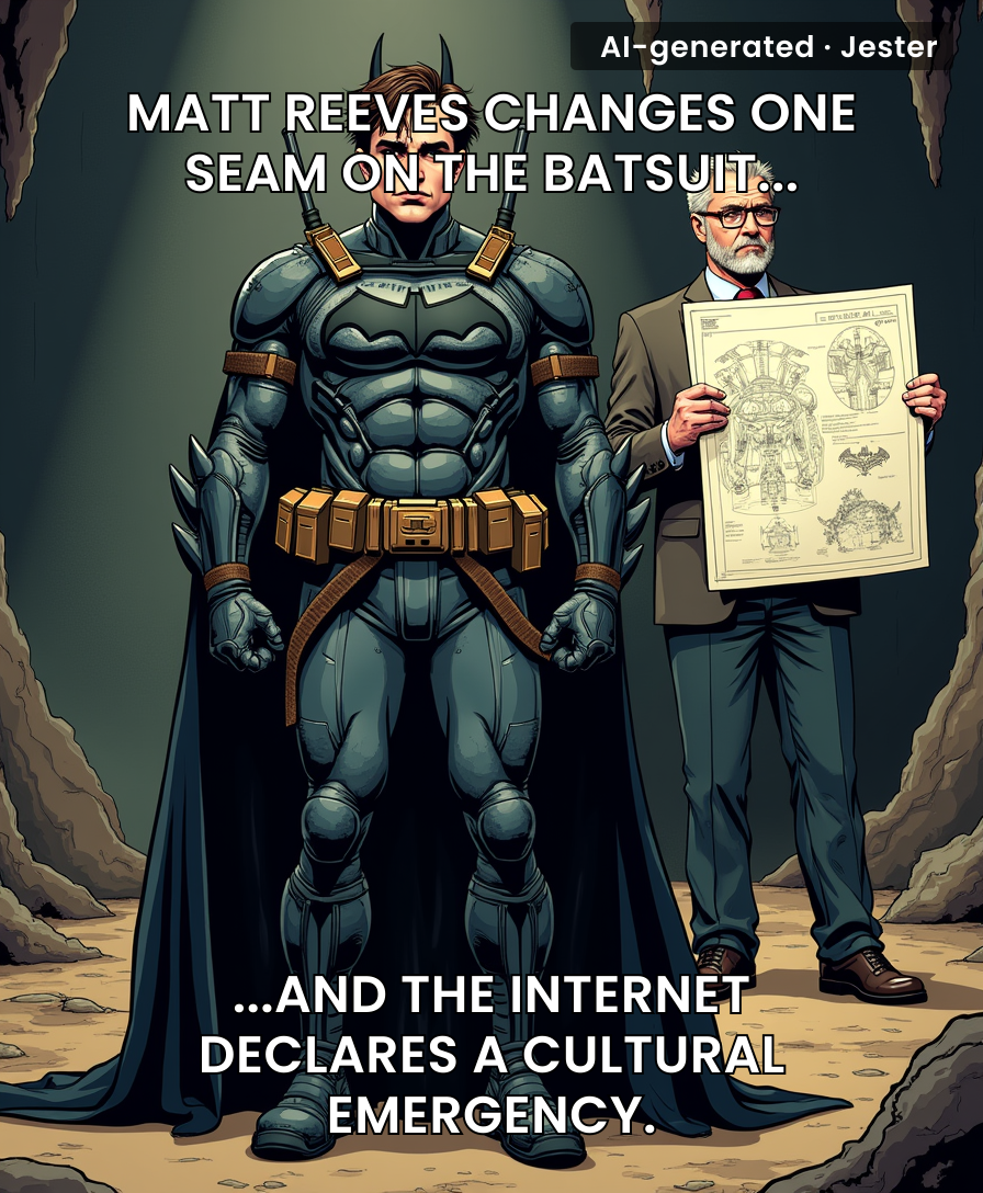 Somewhere, a DC fan is writing a 10,000-word essay about how one extra crease in the cape ruins the entire trilogy.