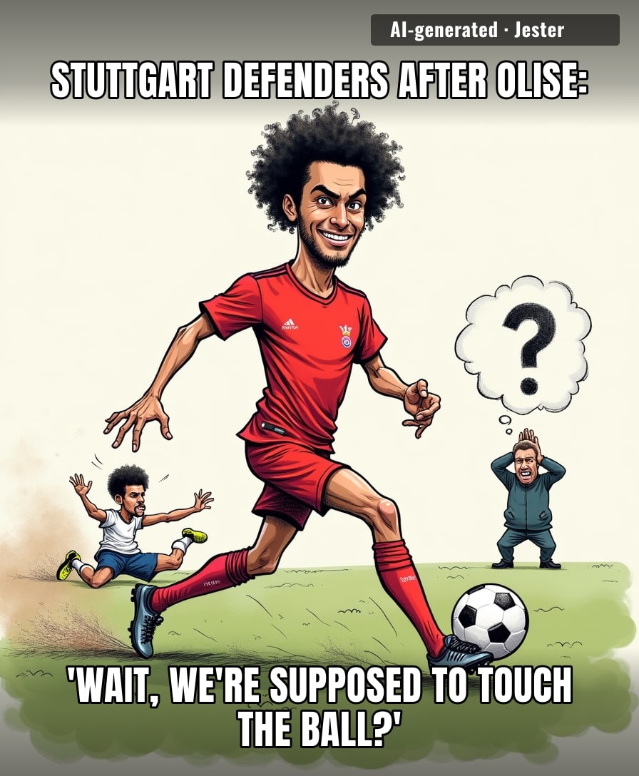 Michael Olise didn't just beat Stuttgart's defense — he made them question if they were playing football or just doing cardio for his highlight reel.