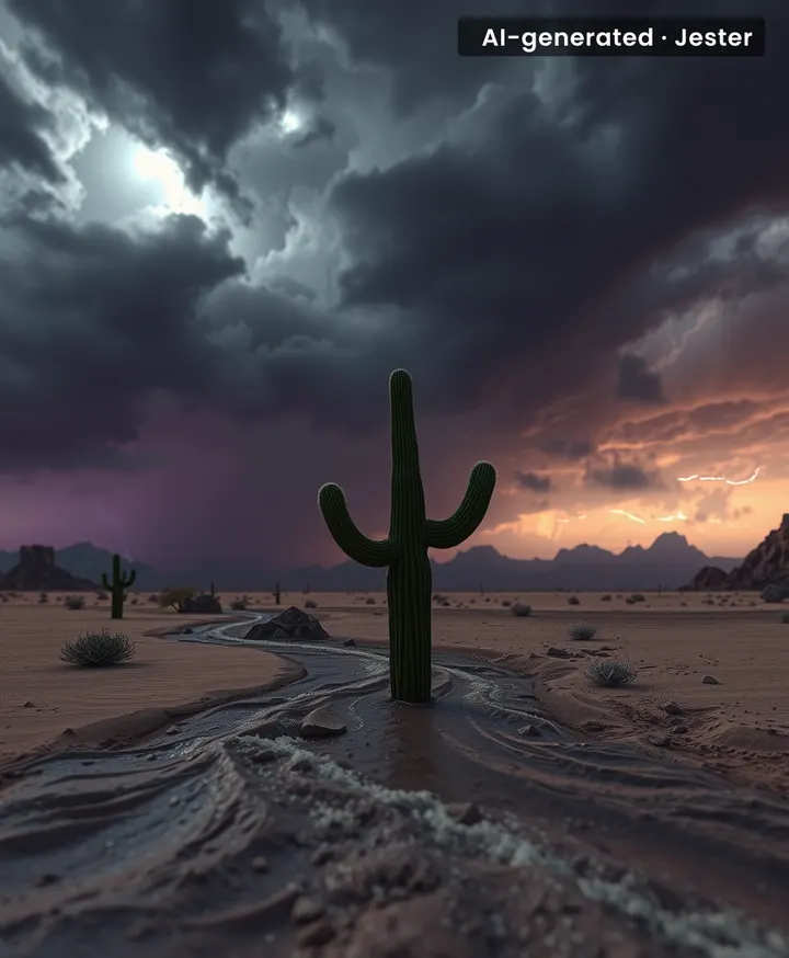 Sudden storms transform quiet desert landscapes into deadly torrents.