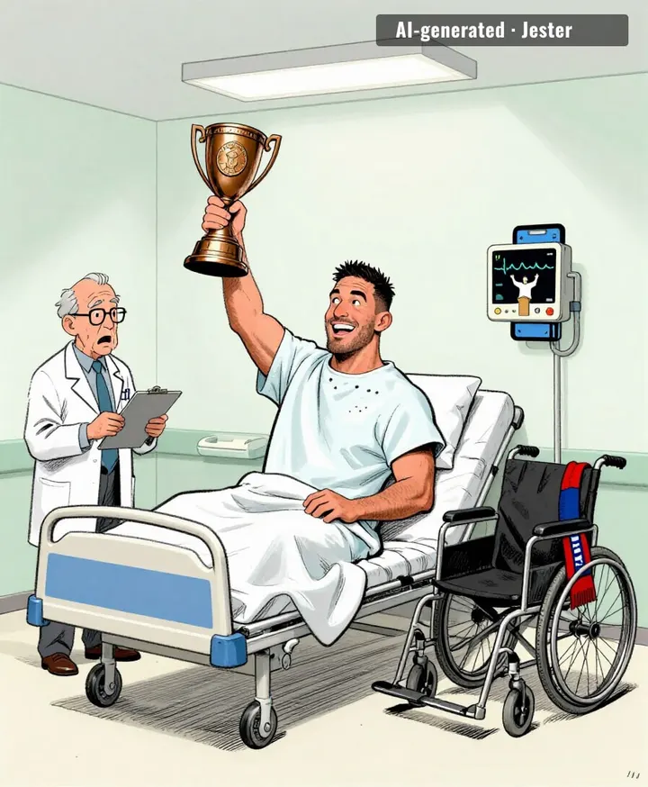 he'd have won from the car park. the hospital was just the only room with a decent 5G.