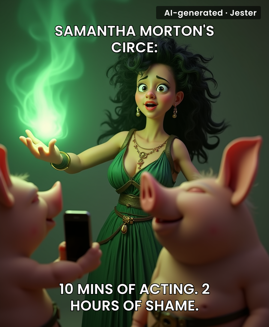 Samantha Morton's Circe is so good, even the pigs are giving standing ovations.