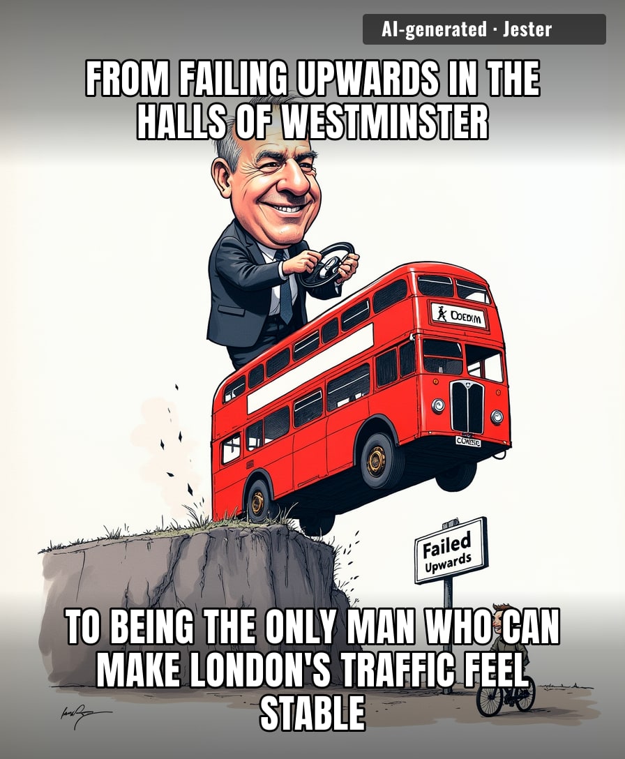 London's transport system just realized it's about to be managed by a man whose most successful career move was finding the nearest exit.