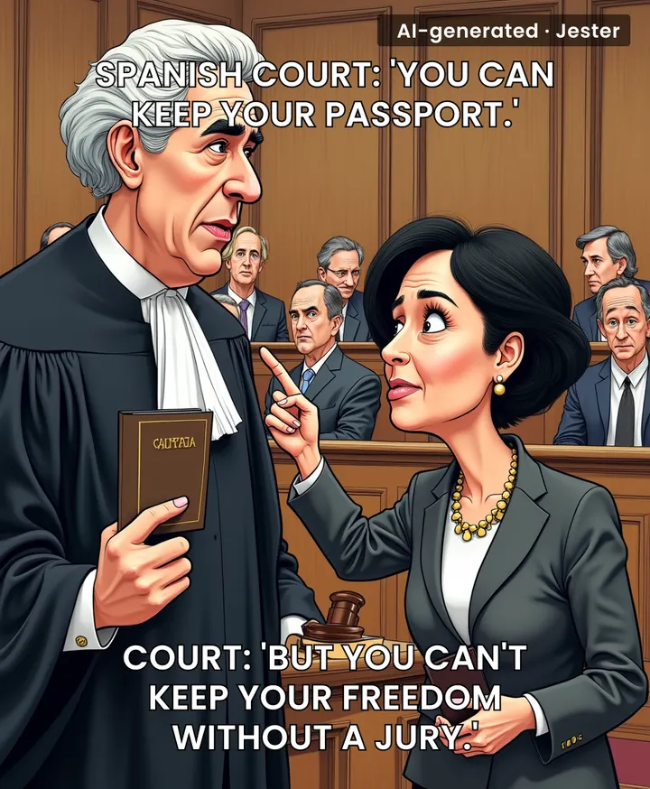 Spanish justice: where losing your passport is temporary, but gaining a jury is forever.