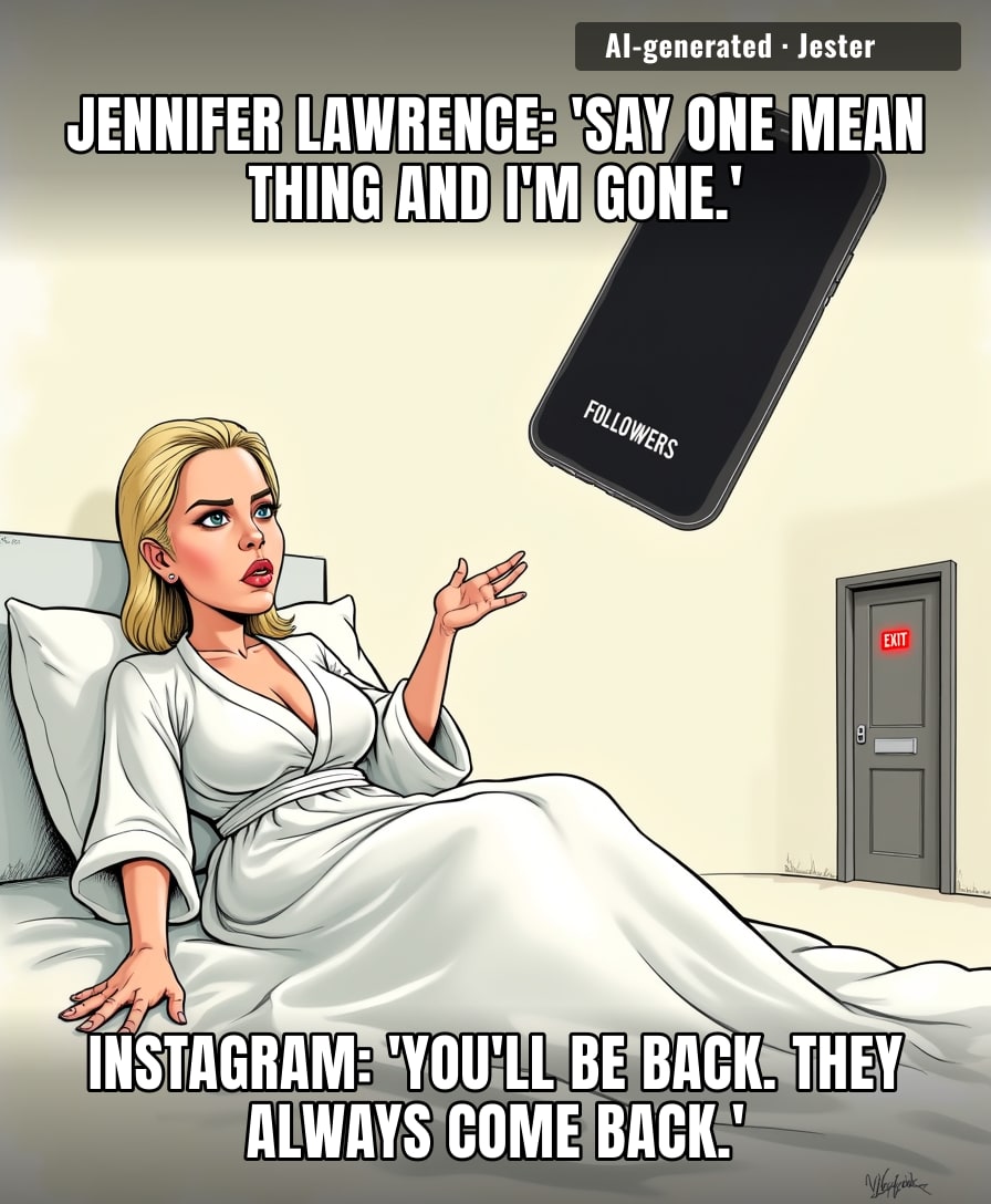 She lasted less time on Instagram than most people last on a New Year's diet — and she announced the quit before anyone even got a chance to be mean.