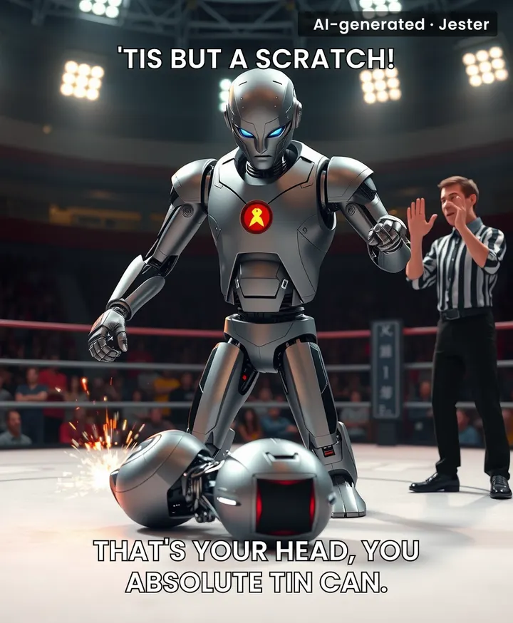 The headless robot is more committed than my gym membership ever was.