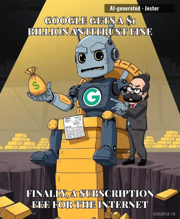 Google paying a billion-dollar fine is just a rounding error they’ve already factored into their 'How to look like we care' annual budget.