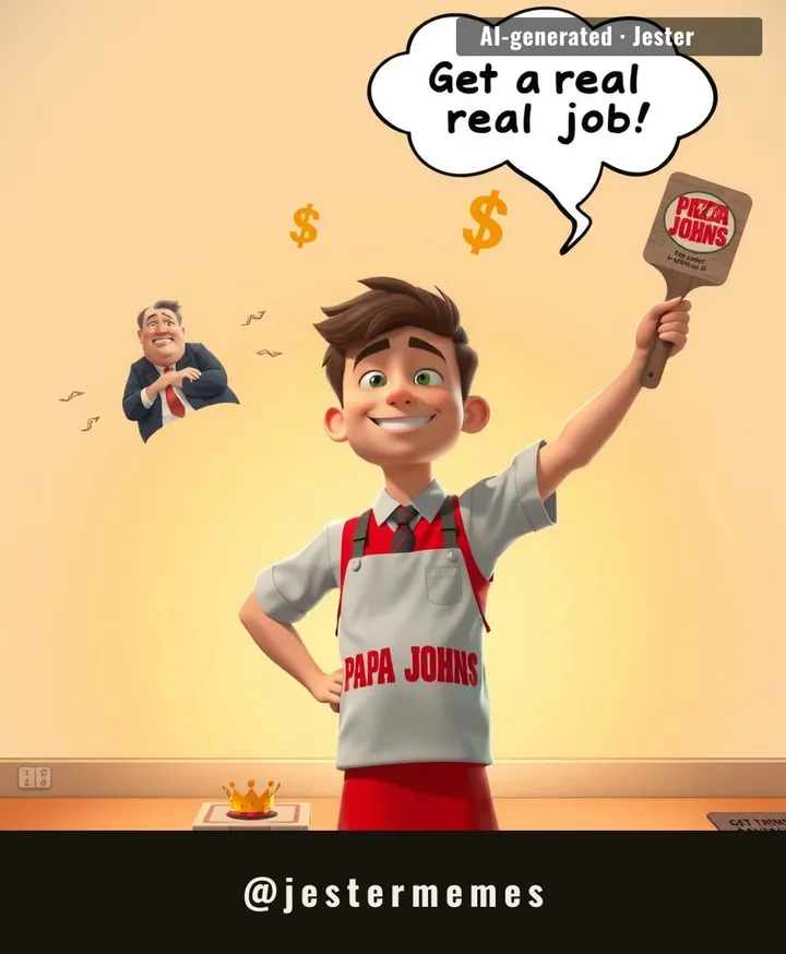 Nothing says 'real job' like making a pizza so good it becomes a whole personality.