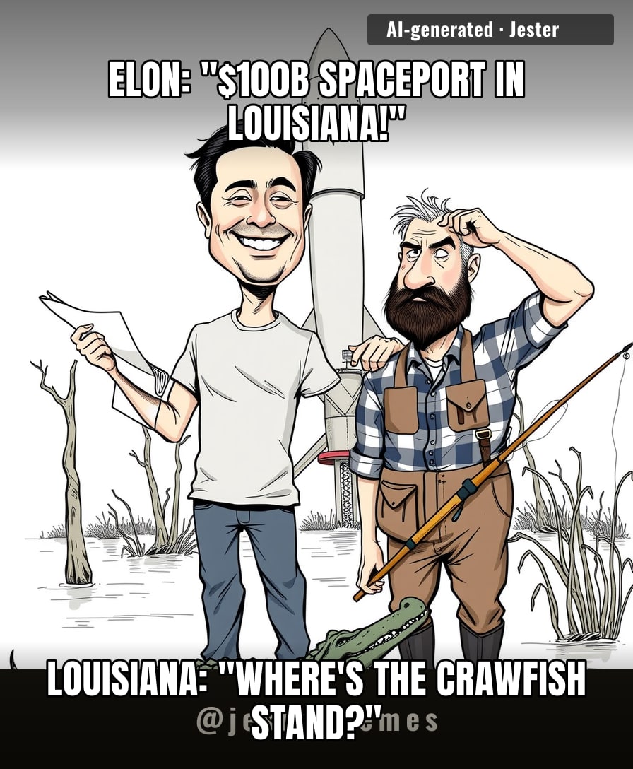 Elon's building the future in a state that still thinks 'launch' is what you do to a shrimp boat.
