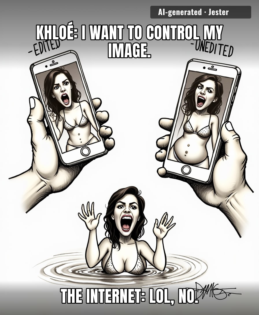 The real unedited photo was the fans' memory of who she used to be.