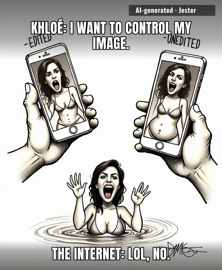 The real unedited photo was the fans' memory of who she used to be.