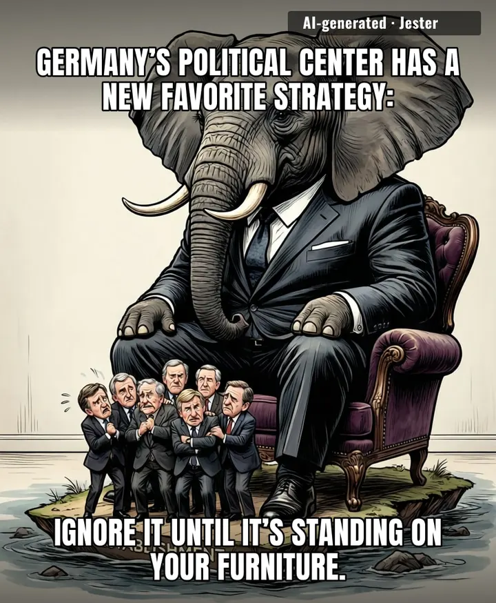 The German establishment finally realized their 'cordon sanitaire' is basically just a welcome mat with a really fancy name.