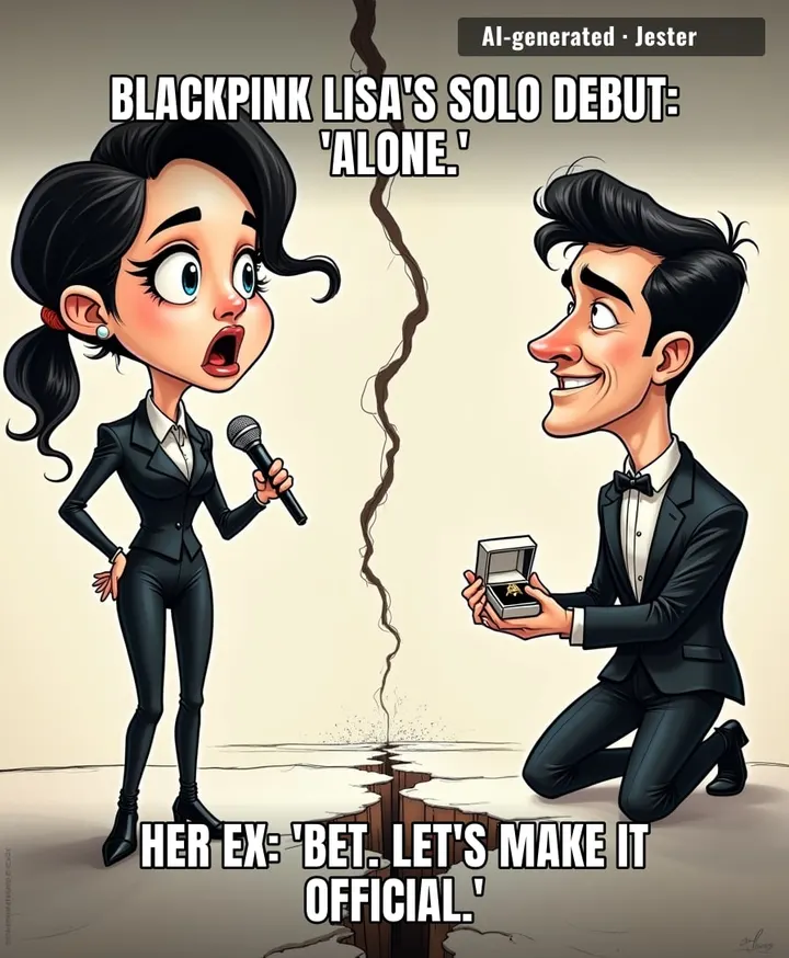 Lisa's ex-leveling up to marriage before her solo album drops—talk about a collab nobody asked for.