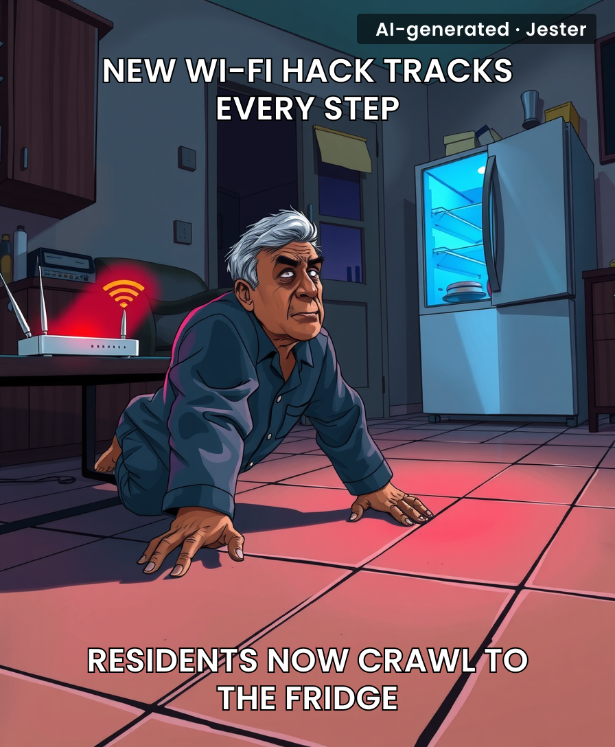 Nothing says 'I'm worried about privacy' like suddenly moving like a crab in your own home.