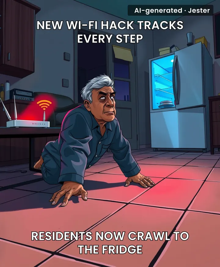 Nothing says 'I'm worried about privacy' like suddenly moving like a crab in your own home.