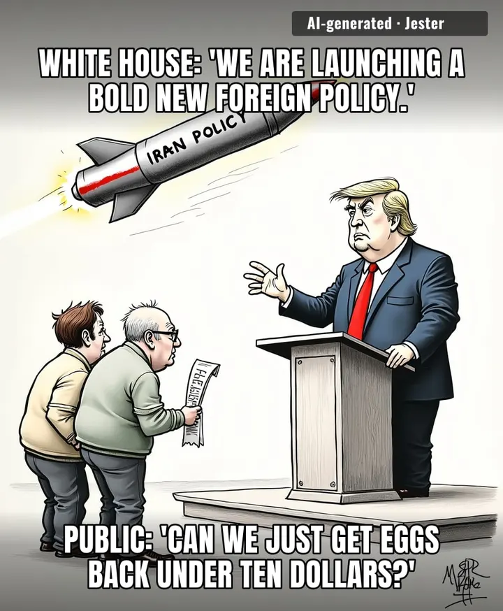 The administration is currently trying to sell a war to a country that is mostly just mad about the price of cereal.