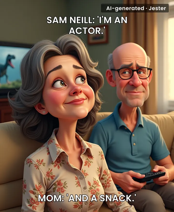 Sam Neill's toughest role wasn't dinosaurs — it was surviving Mom's thirst tribute.
