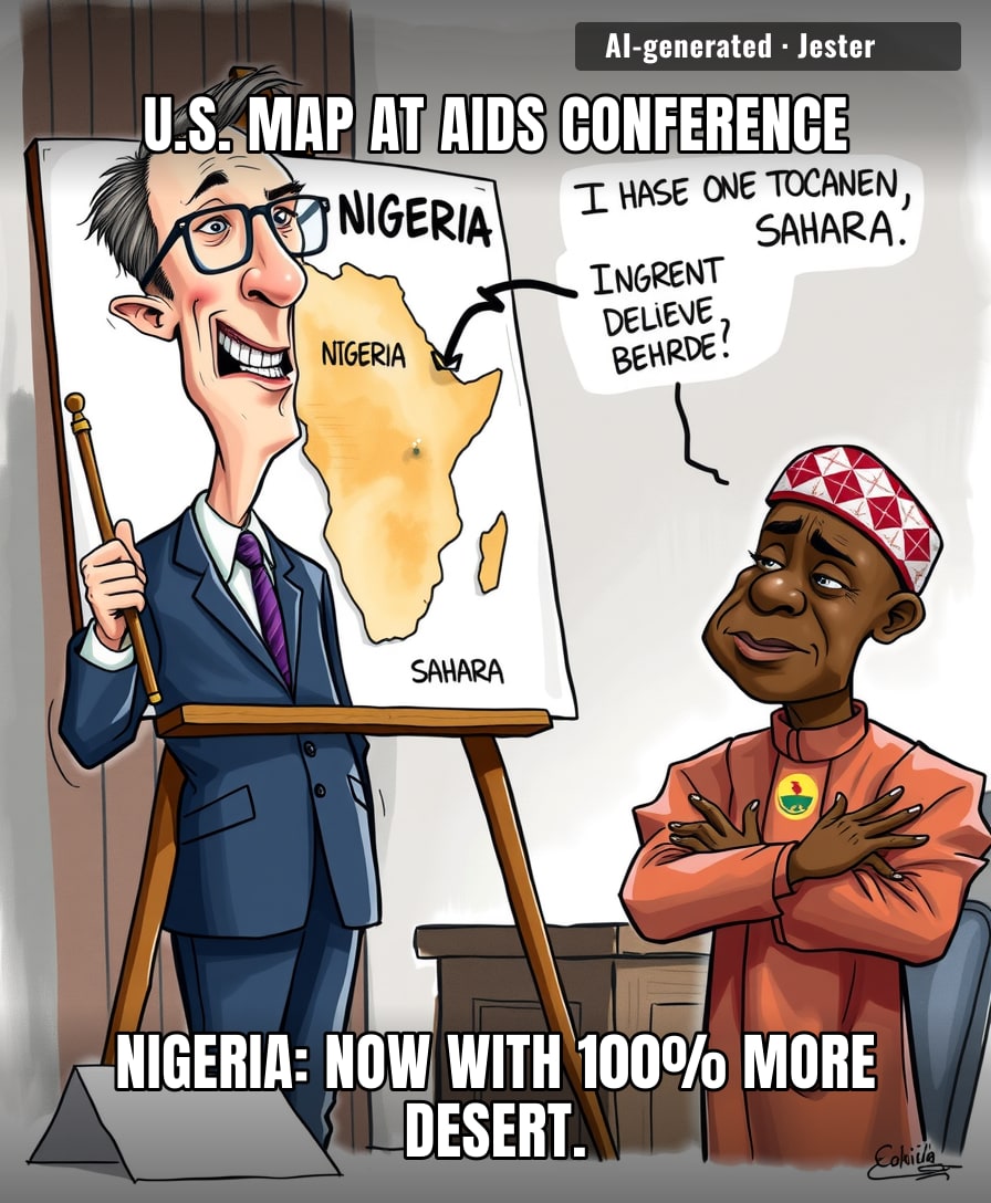 America's geography skills are so bad they just turned Nigeria into a landlocked Sahara country — next they'll put the Amazon in Antarctica.