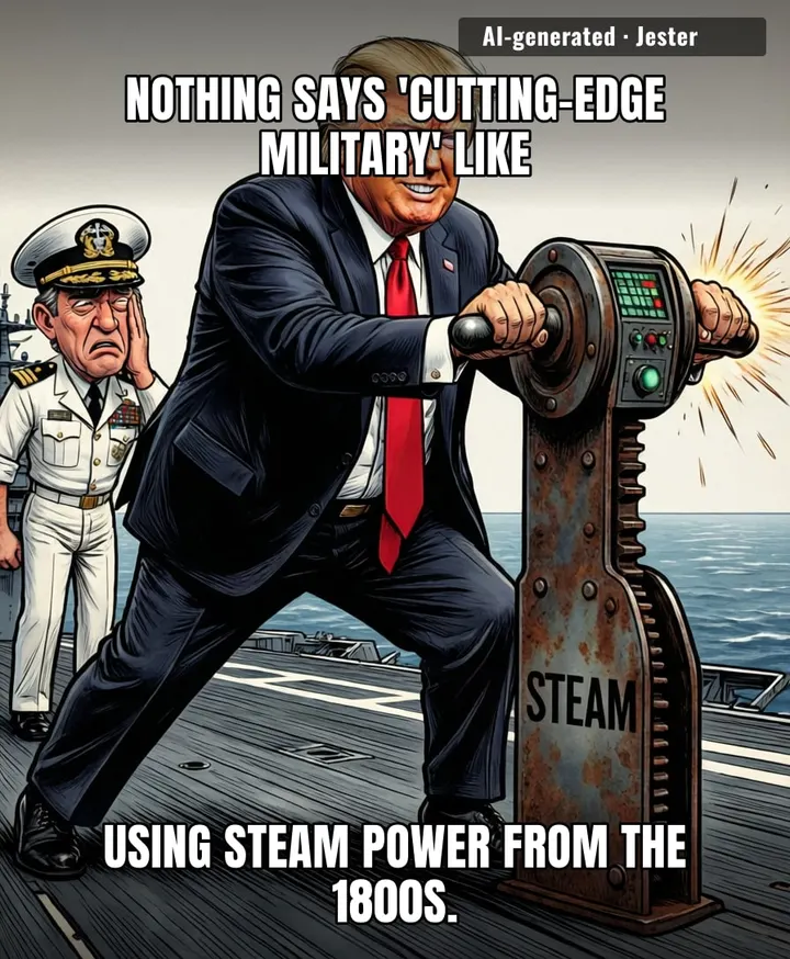 Trump is apparently determined to turn the Navy into a historical reenactment society with a multi-billion dollar budget.
