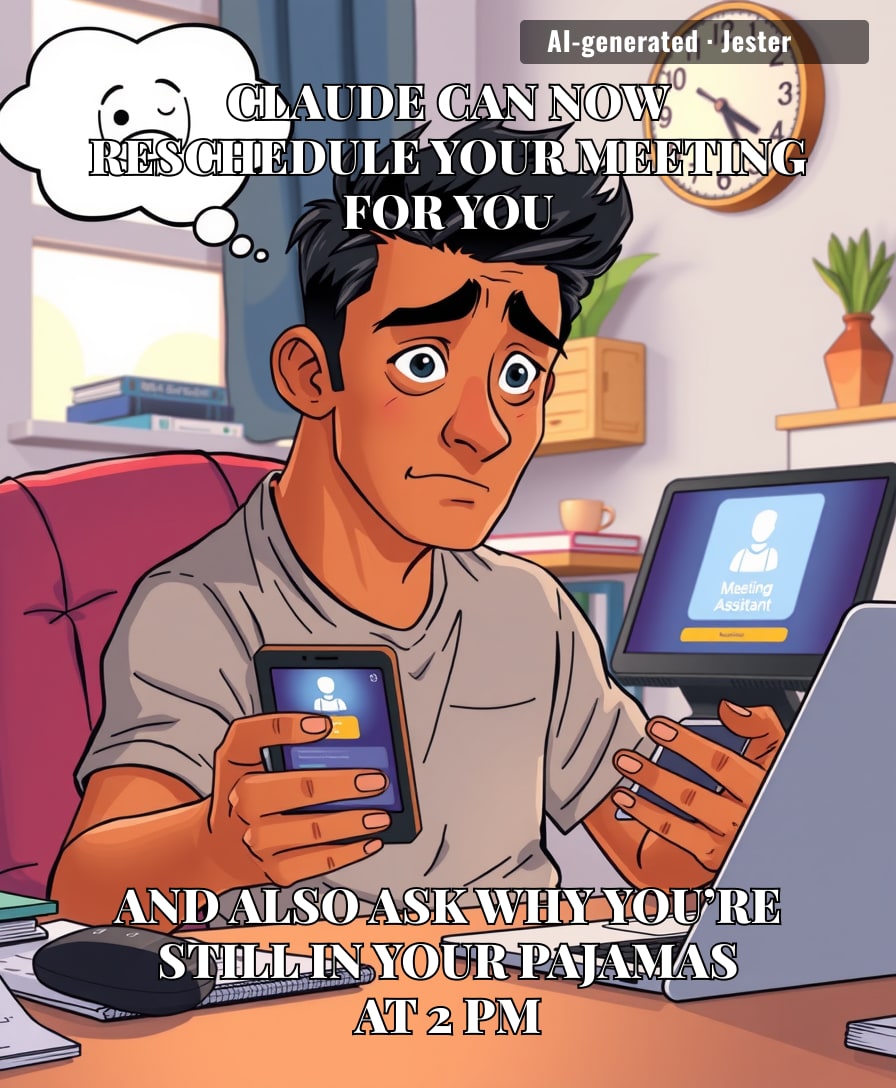 Nothing says progress like an AI that both arranges and questions your work ethic.