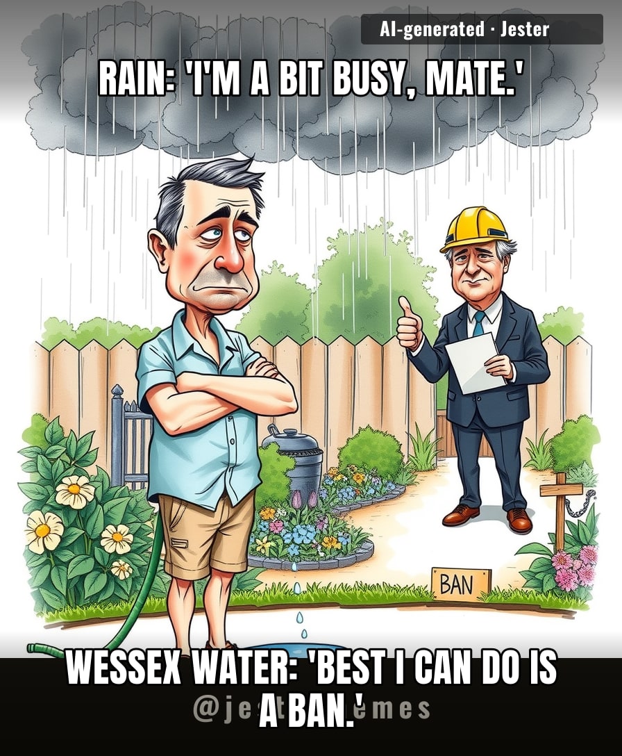 Nothing says 'we've got this' like banning hosepipes while the reservoirs do their best impression of a paddling pool.
