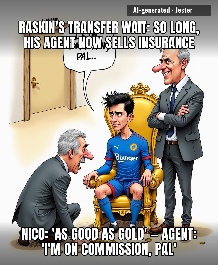 Nico Raskin's agent has aged out of football and into a midlife crisis — he's now shopping for a timeshare in Spain