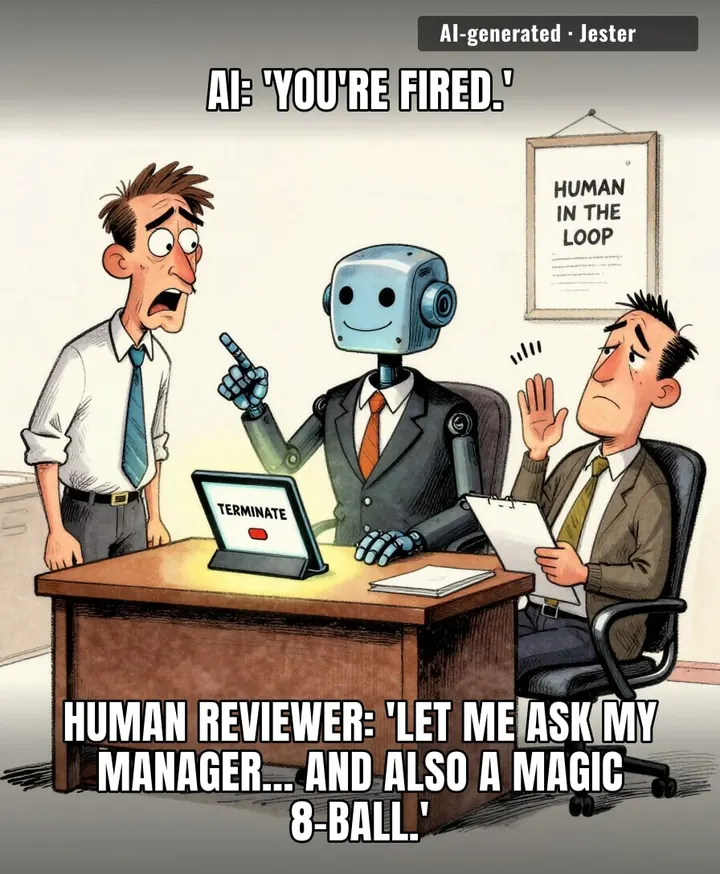 the robot fires you, then a human has to sign off on it like a permission slip