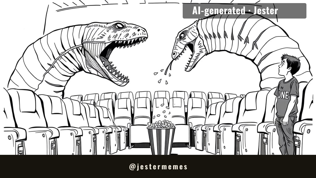 AMC's 'easier to share' means one worm eats the other and the popcorn.