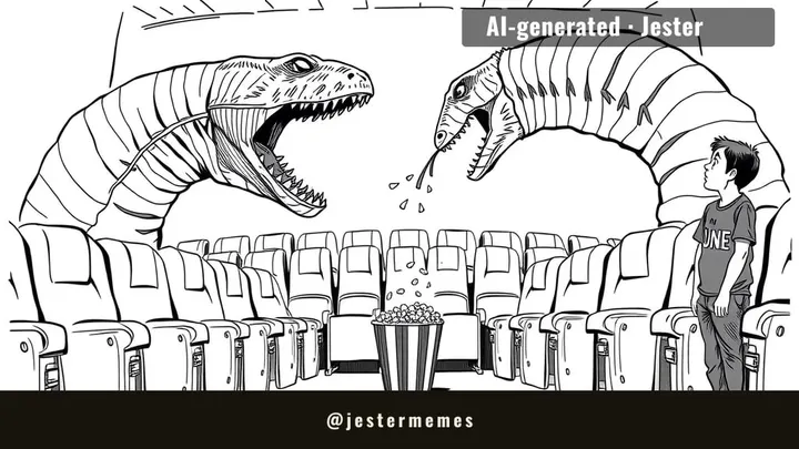 AMC's 'easier to share' means one worm eats the other and the popcorn.