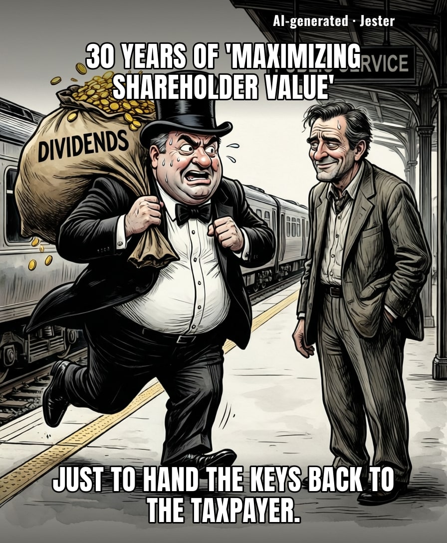 When the private sector realizes that charging $200 for a 40-minute delay is, actually, a business model that only works if you're a cartoon villain.