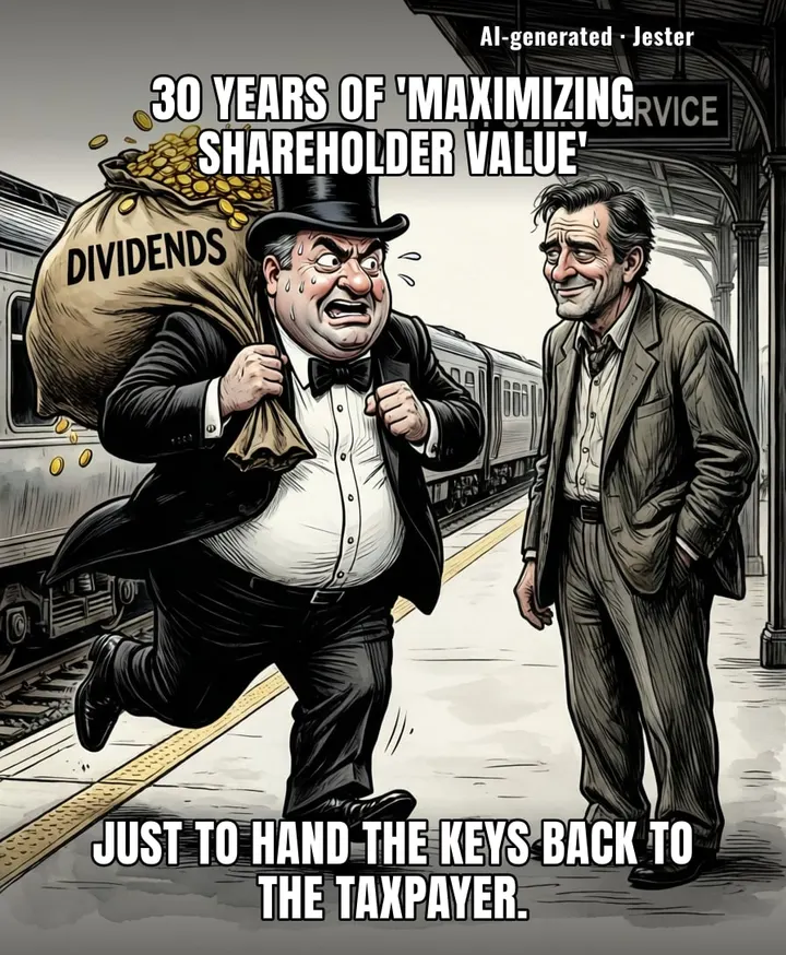 When the private sector realizes that charging $200 for a 40-minute delay is, actually, a business model that only works if you're a cartoon villain.