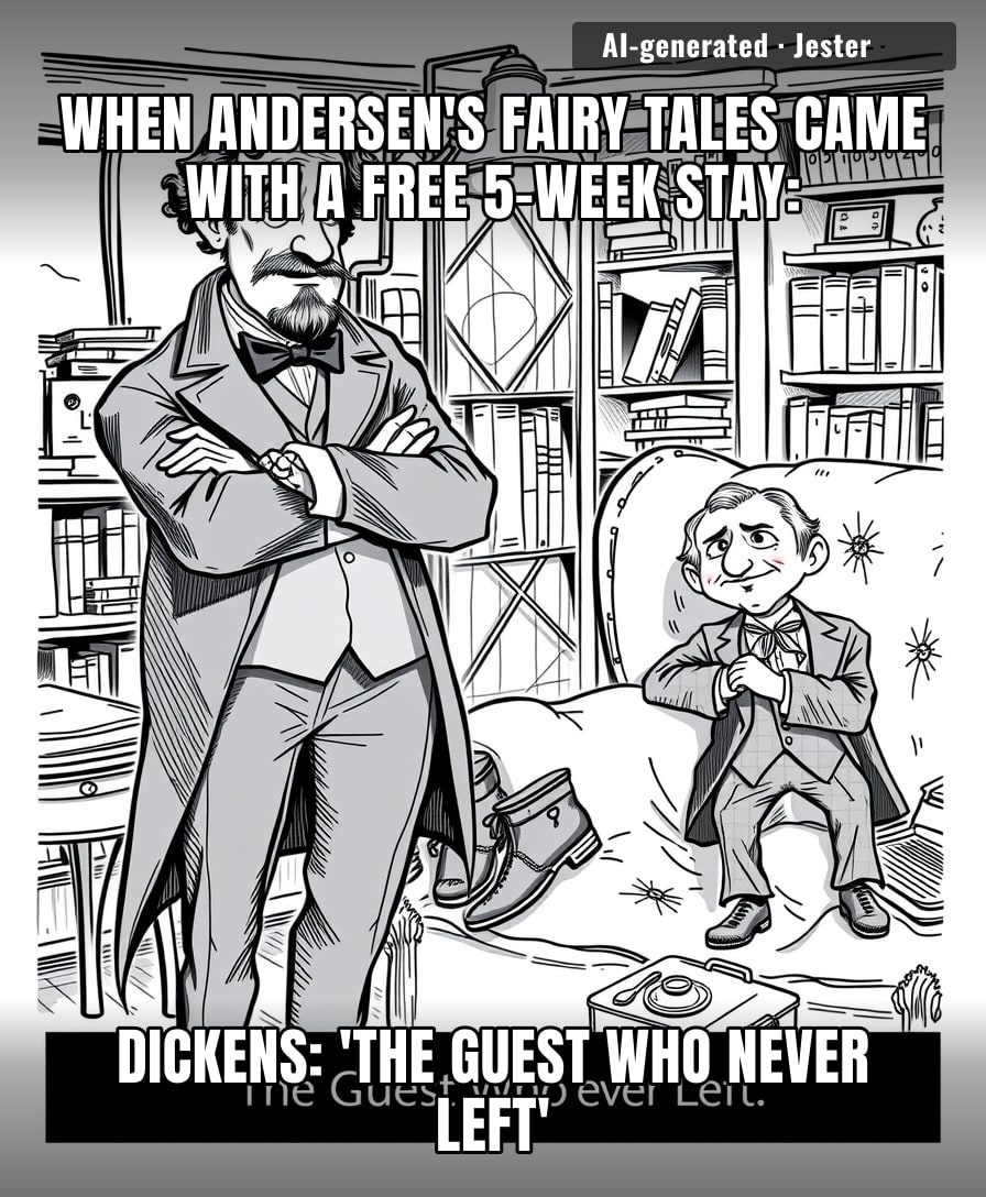 Andersen turned Dickens' home into a real-life fairy tale—too bad it was 'The Little Mermaid' and he was the sea witch.