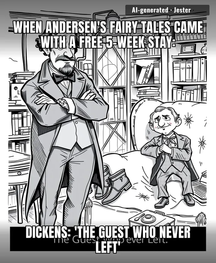 Andersen turned Dickens' home into a real-life fairy tale—too bad it was 'The Little Mermaid' and he was the sea witch.