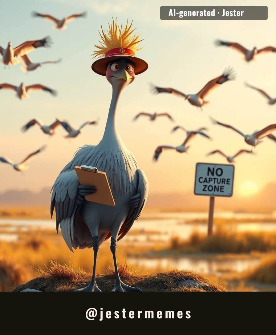 Rwanda's cranes got a VIP upgrade — from 'endangered' to 'neighborhood watch participants.'