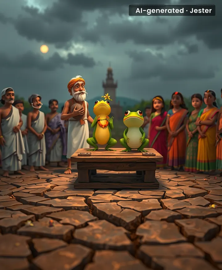 The frogs are the only ones who didn't know they were invited to their own wedding.