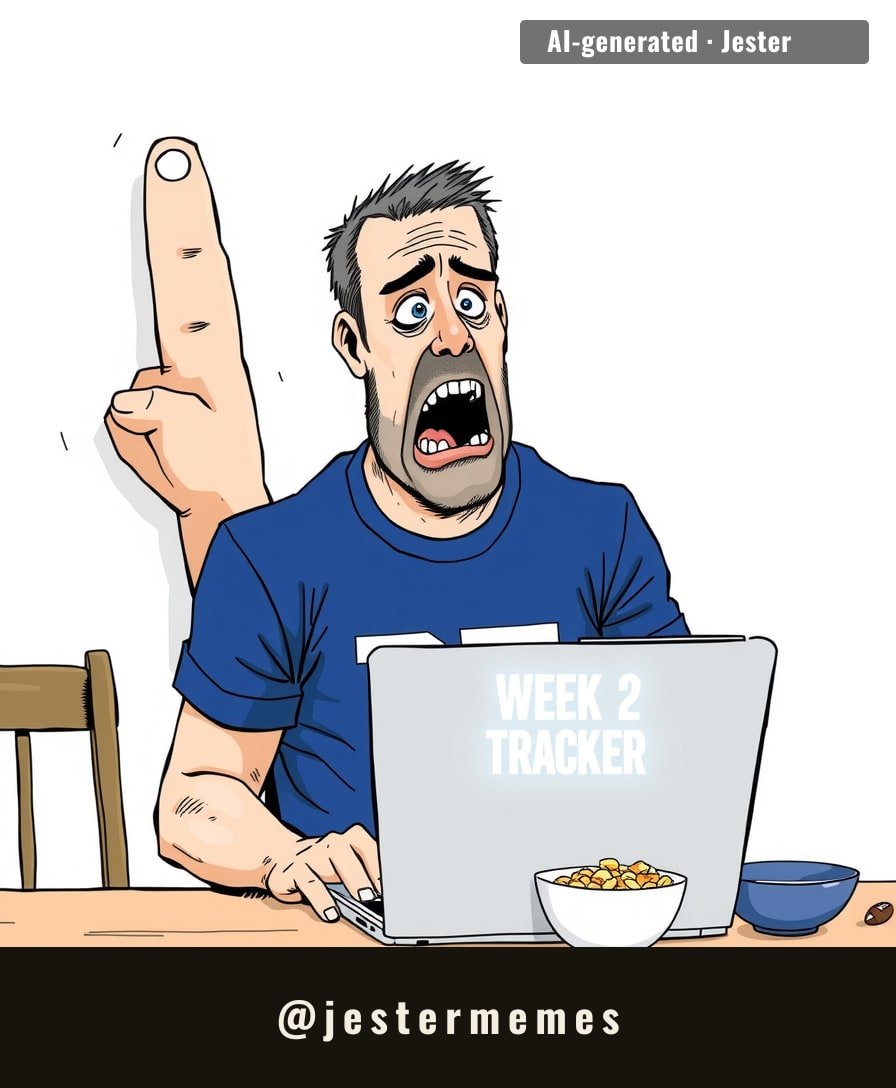 The Giants' Week 2 tracker is just a group chat where nobody's typing.