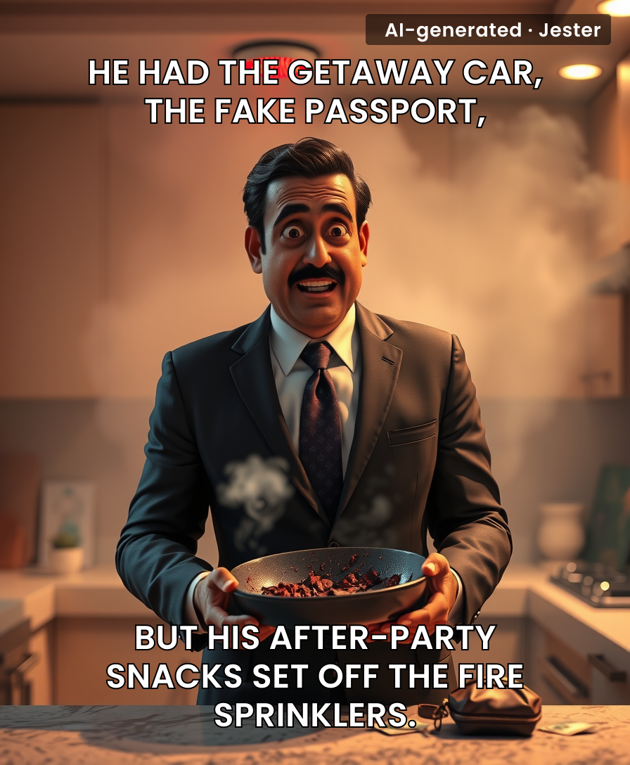 Future true-crime docs will blame his downfall on 'failure to preheat oven.'